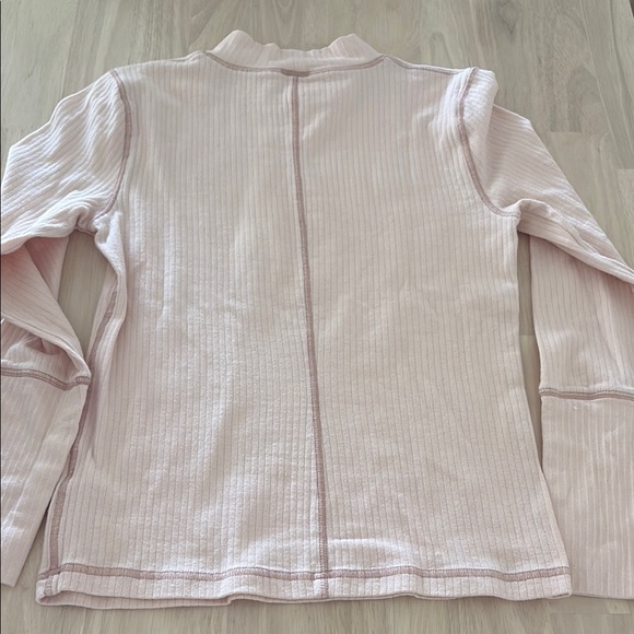 Pink Ribbed Long Sleeve Top - Picture 4 of 4